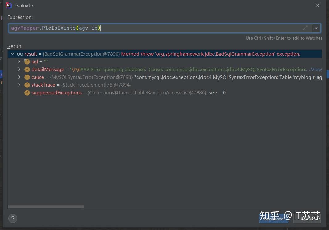  method threw org springframework jdbc badsqlgrammarexception