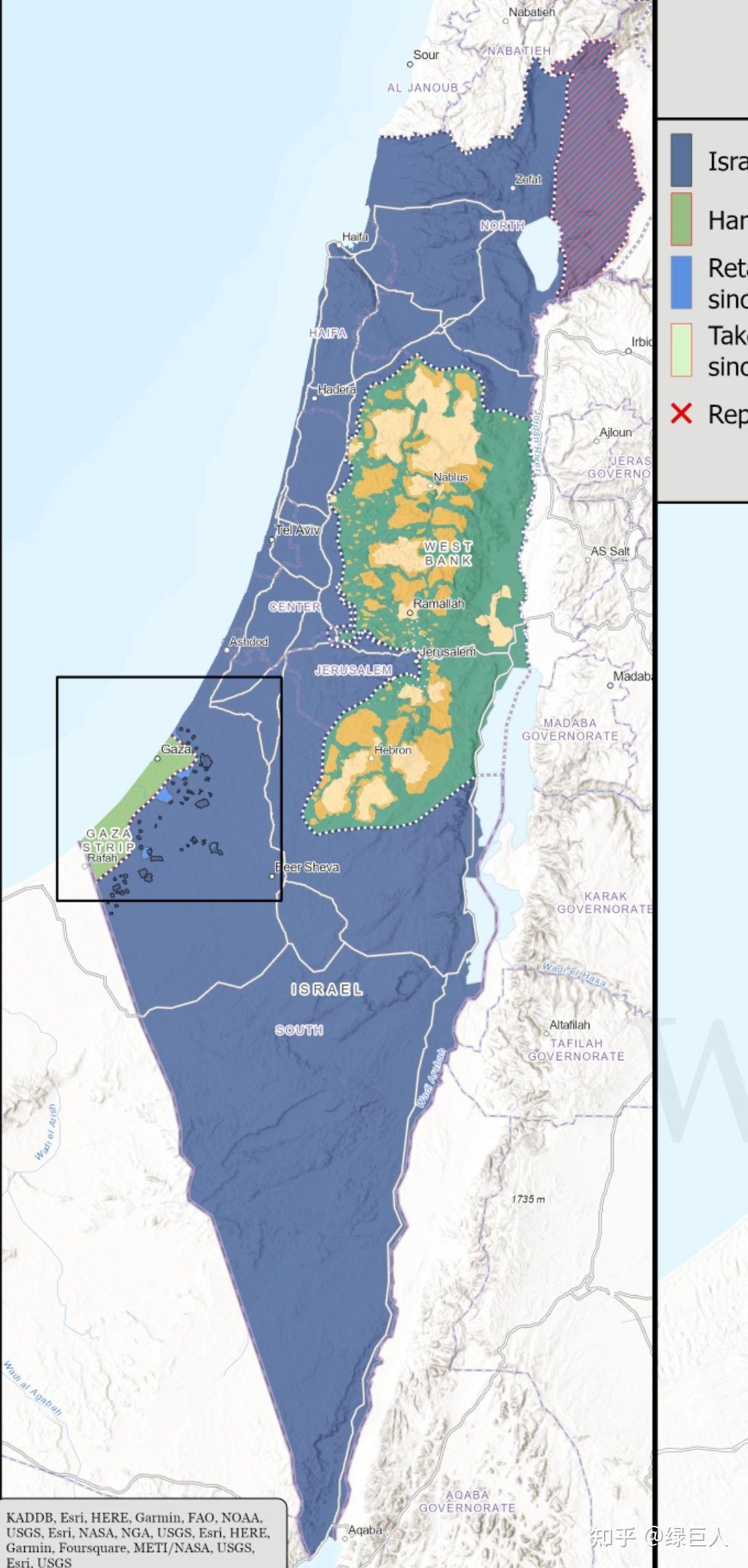 以色列实控地图图片