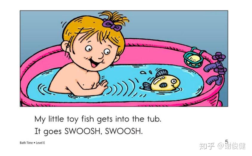 descriptive (fiction), 101 words, level e (grade 1)bath time