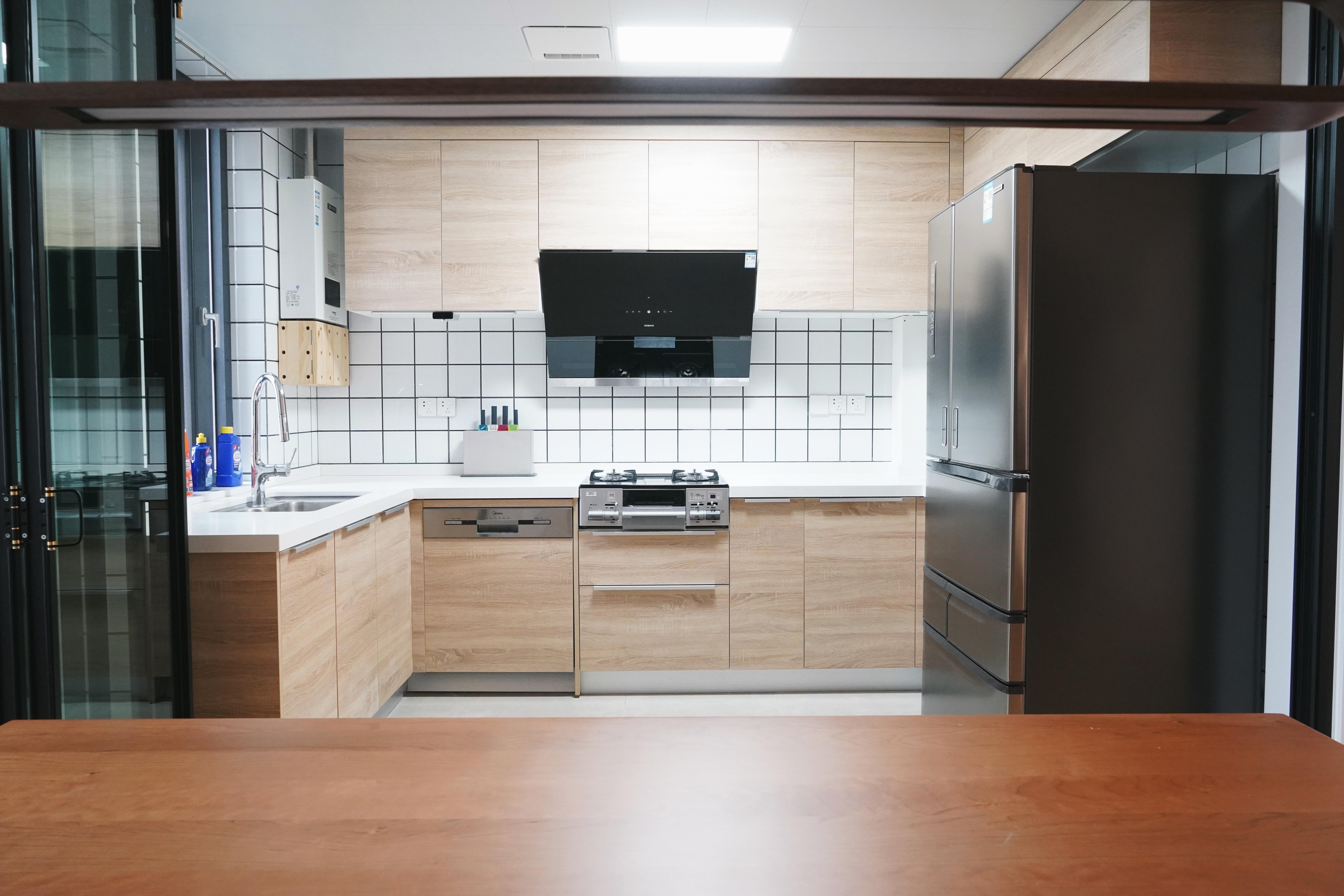 160平米新中式风格_开放式豪华厨房装修设计效果图 – 设计本装修效果图