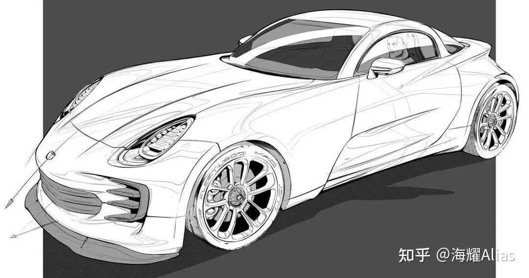 澳大利亚汽车设计师pedroguarinon手绘原稿(海耀设计分享)