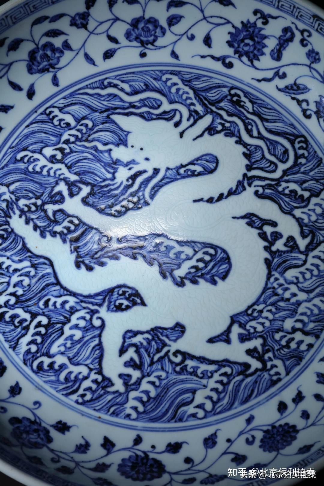 ▽鴻▽明朝時代 陶磁器 青花龍紋天字罐 成化年製 染付 時代物