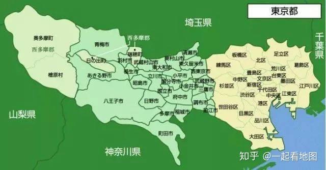 东京都是东京23区,东京特别区,多摩地方,伊豆群岛,小笠原群岛等地区