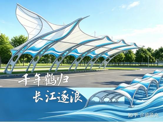 千年鹤归,长江逐浪丨顺顺充武汉站超充站设计美学品鉴