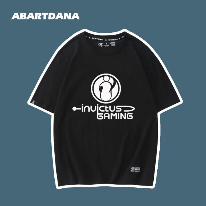 ig电子竞技战队队服衣服圆领短袖男女夏季t恤2021 黑1