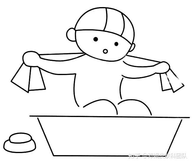 然后,就是关于搓澡:对于发病的部位,清洁过度可能会搓掉白斑部位皮肤