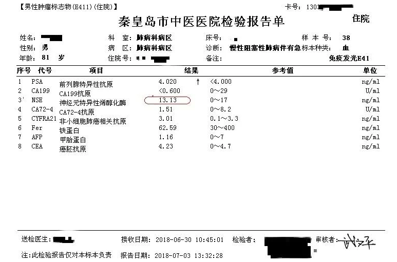 肺癌的肿瘤标志物