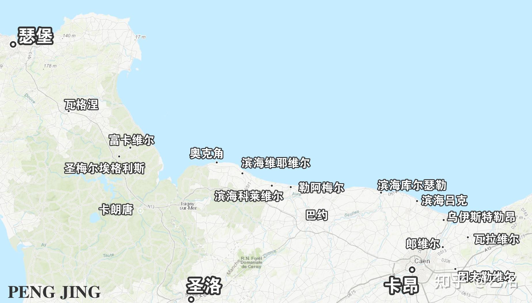 诺曼底海滩地图图片