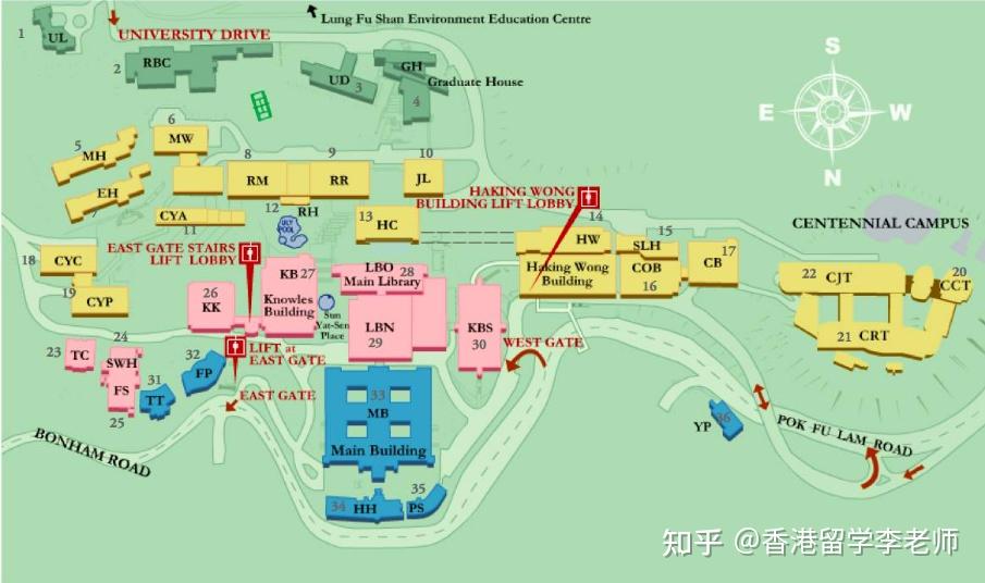 香港大学位置图片