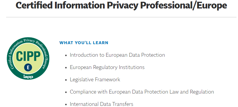 Latest CIPP-E Test Format