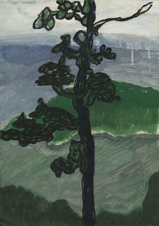 眯起眼睛看peterdoig的画中意象