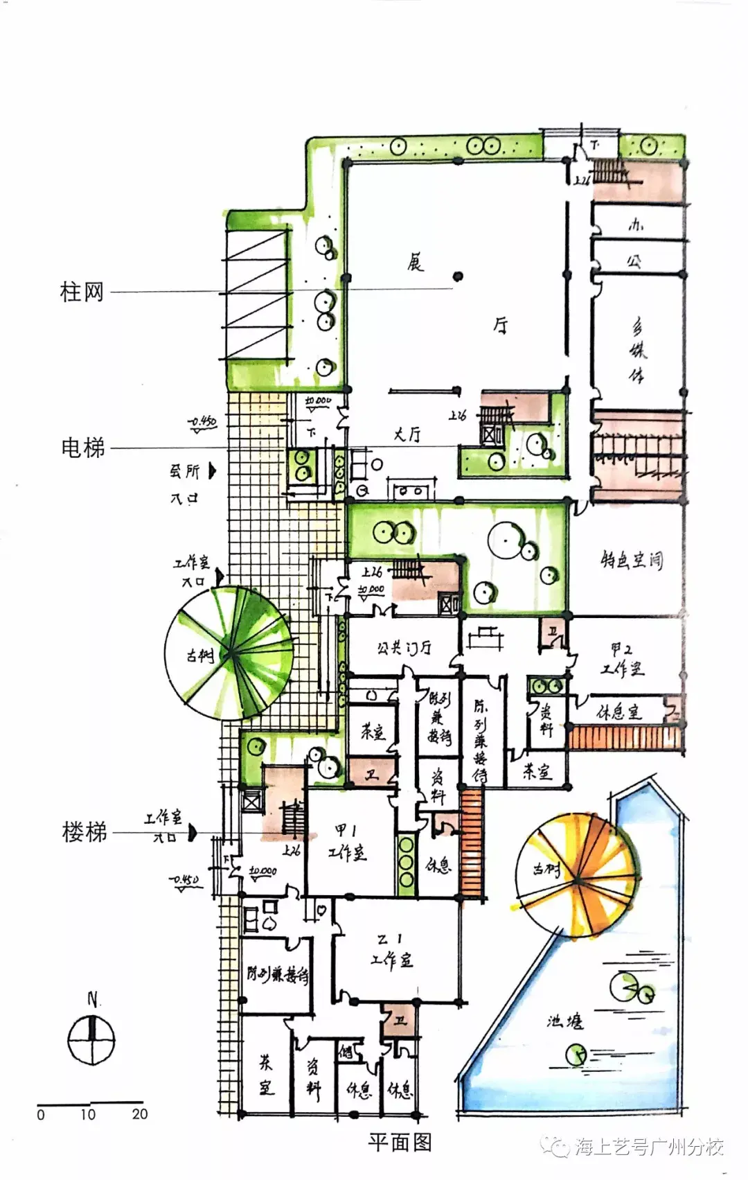 干货分享建筑快题平面图
