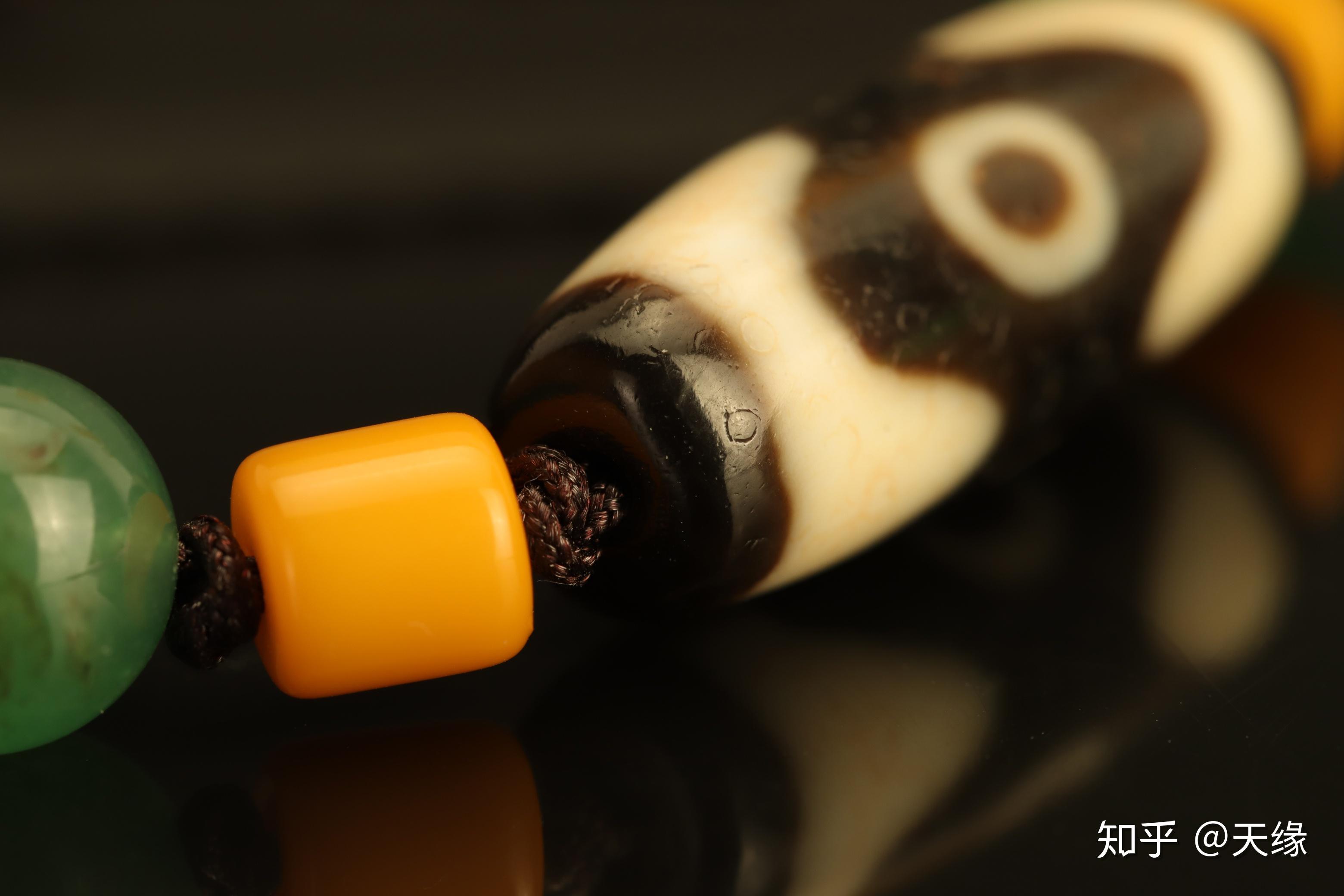 虎牙三眼天珠手串