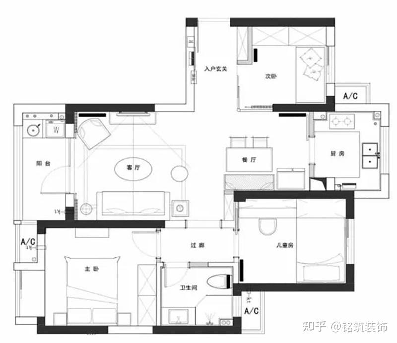 123㎡卡座餐厅浪漫又实用