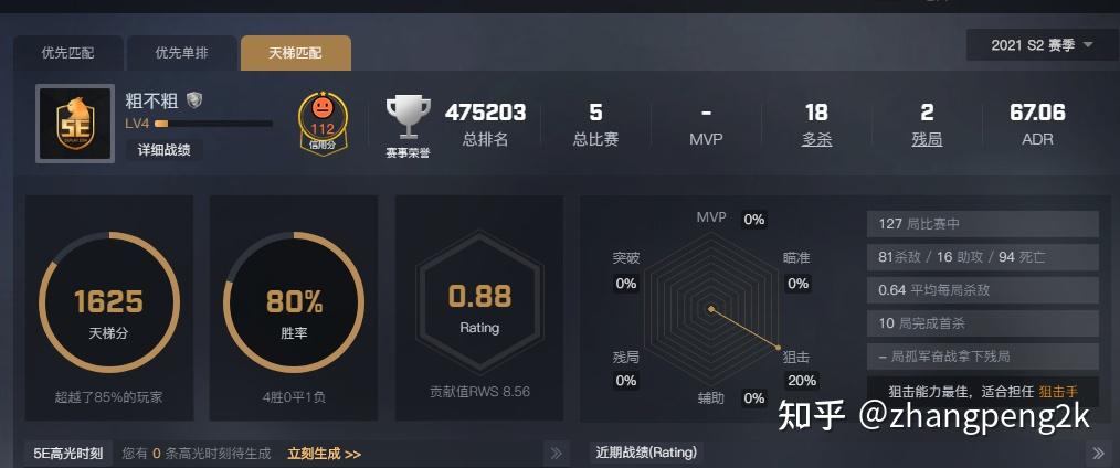 csgo5e分数对应官匹段位