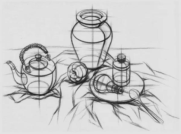 素描构图几种方法图片