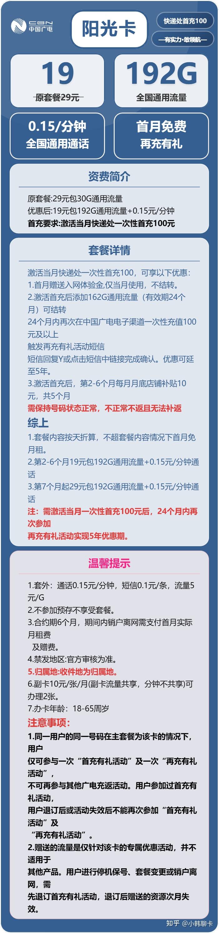 2025广电流量卡推荐：19元包192G通用流量+通话0.15元/分钟测评（附办理攻略+避坑指南） - 知乎
