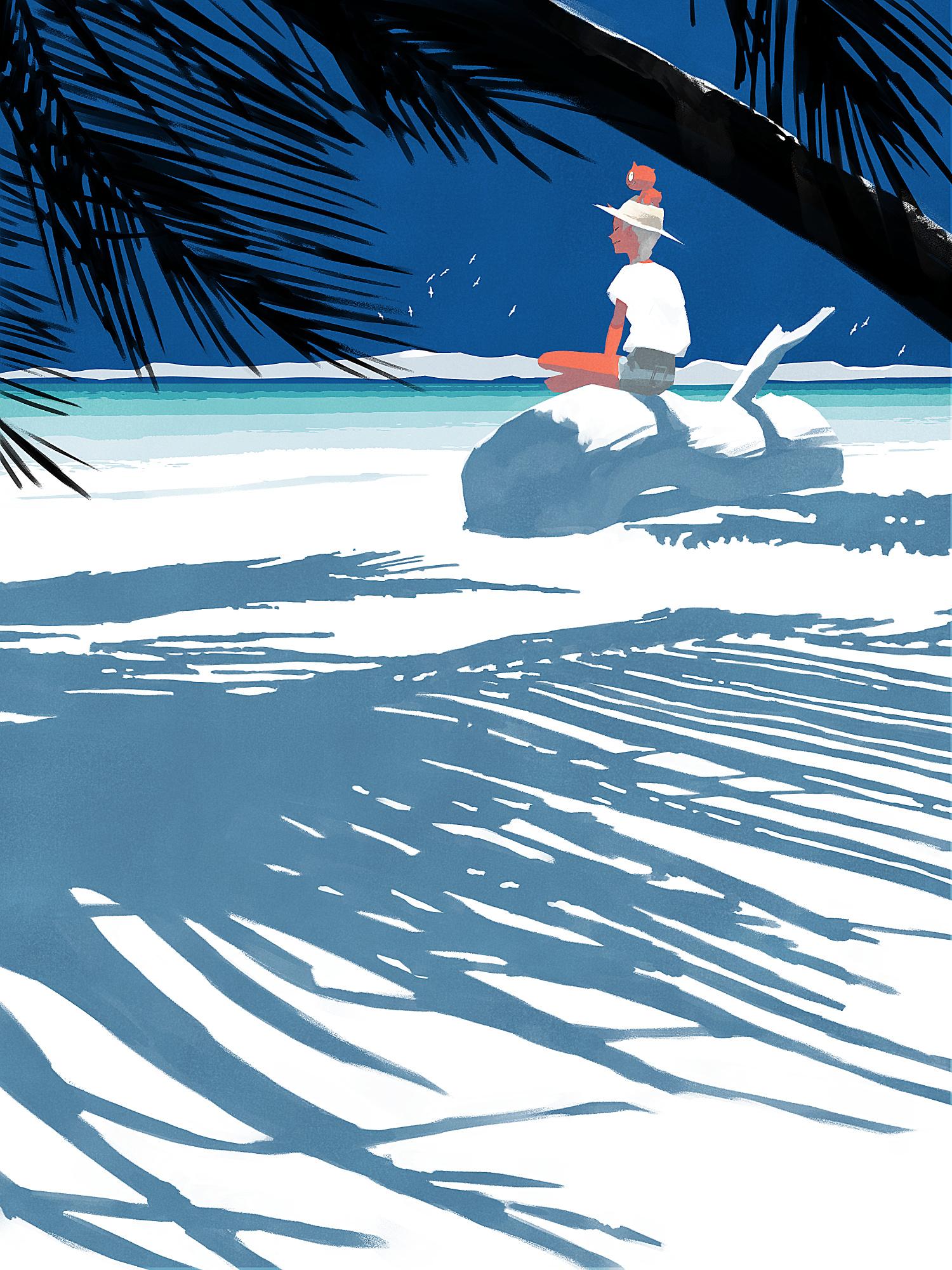 在绘画中是否有办法用冷色调来表现炽热感的画面例如沙漠等