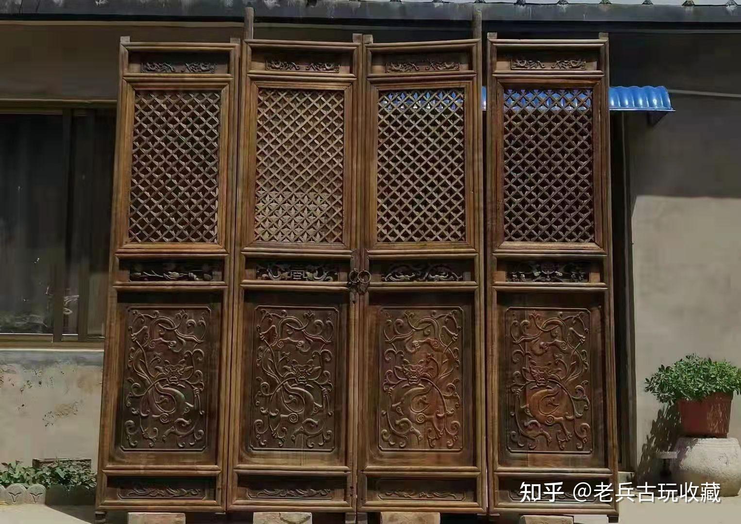 尺寸210/54(不含门轴)清早期核桃木不惜重金请匠人师傅制作.