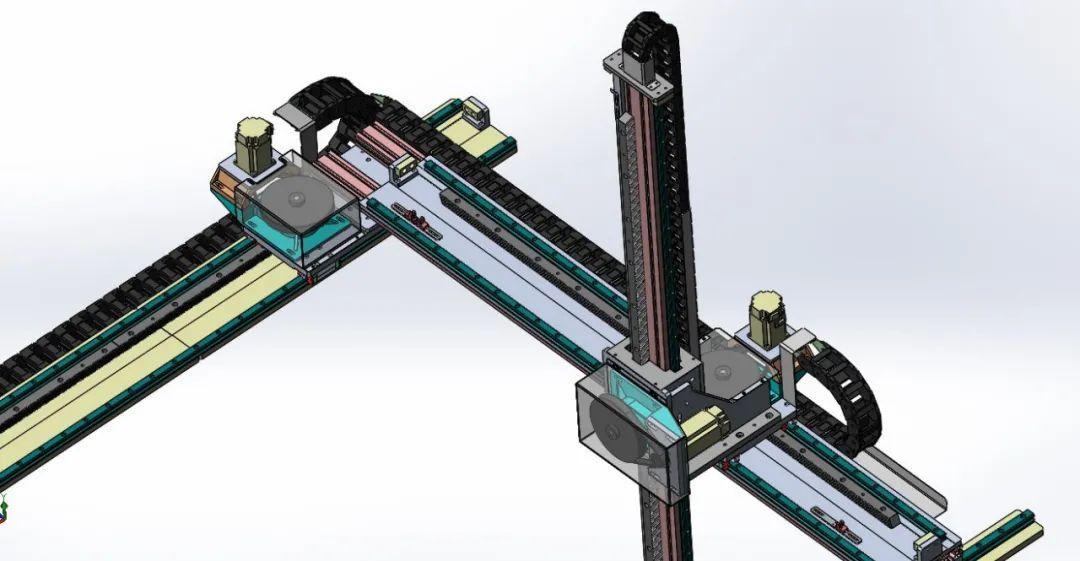 工程機械三軸桁架機械手3d數模圖紙solidworks設計附step