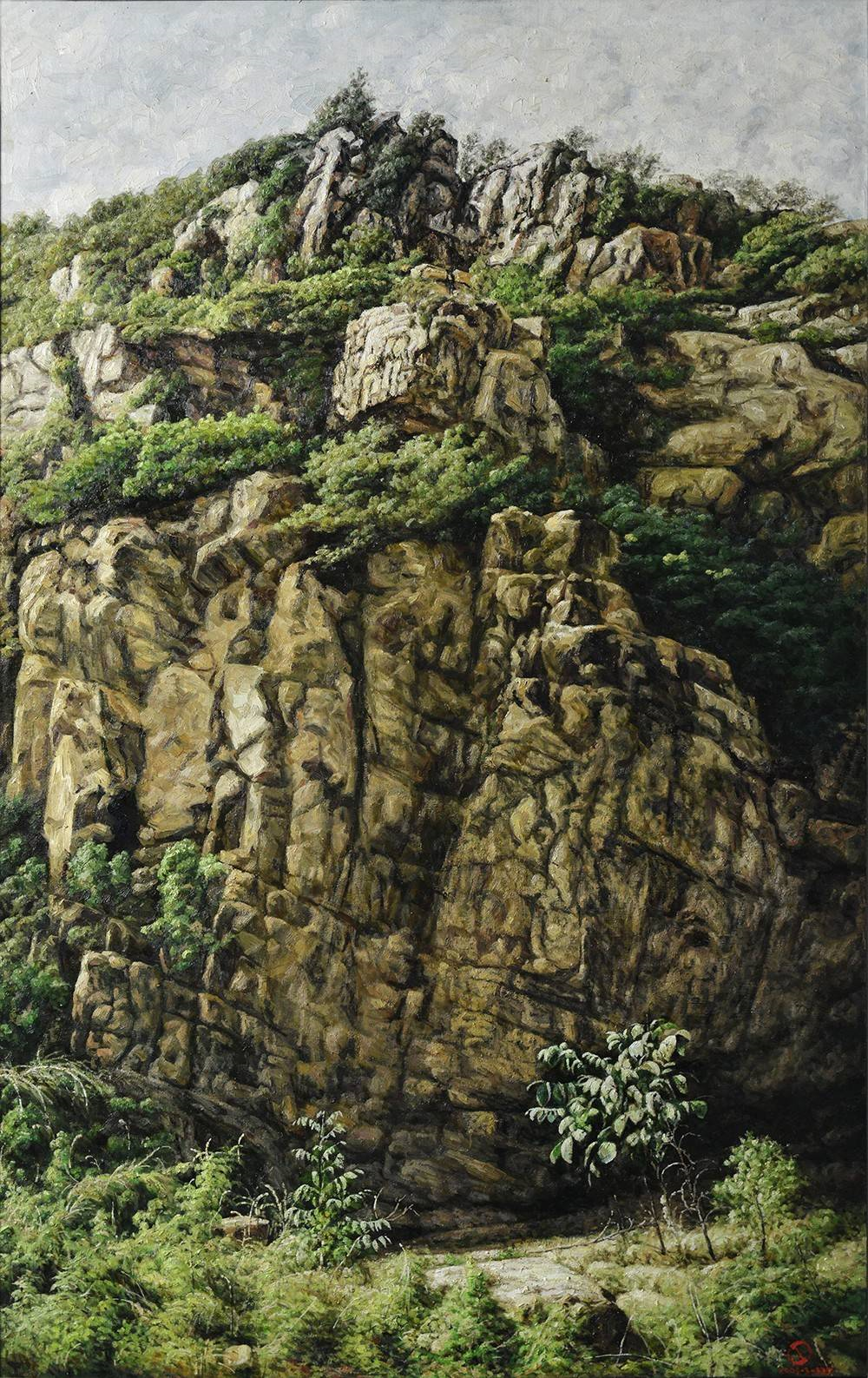 (经纬道象第17号)布面油画(162x102cm)(台湾四行仓库藏)何树海 1960
