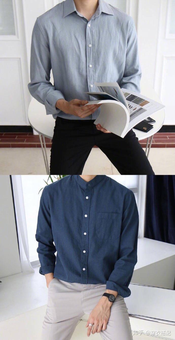 穿衣搭配男男生适合干净绅士的衬衣选择赶紧挑一件你喜欢的搭配吧