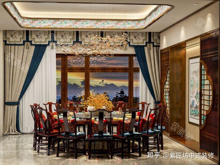 石家庄中式装修丨600㎡中式别墅设计,隽意木色勾勒传统佳韵 - 知乎