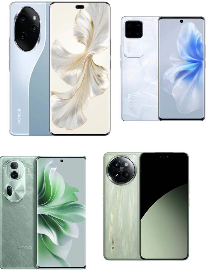 荣耀100pro对比vivos18pro对比opporeno11pro对比小米civi4pro