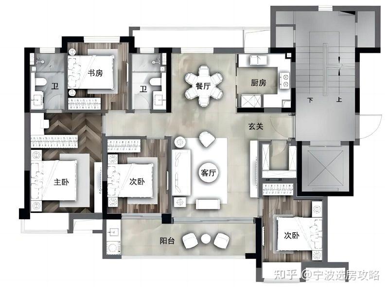 宁波选房攻略:450万,建发朗云129㎡户型独家点评 - 知乎