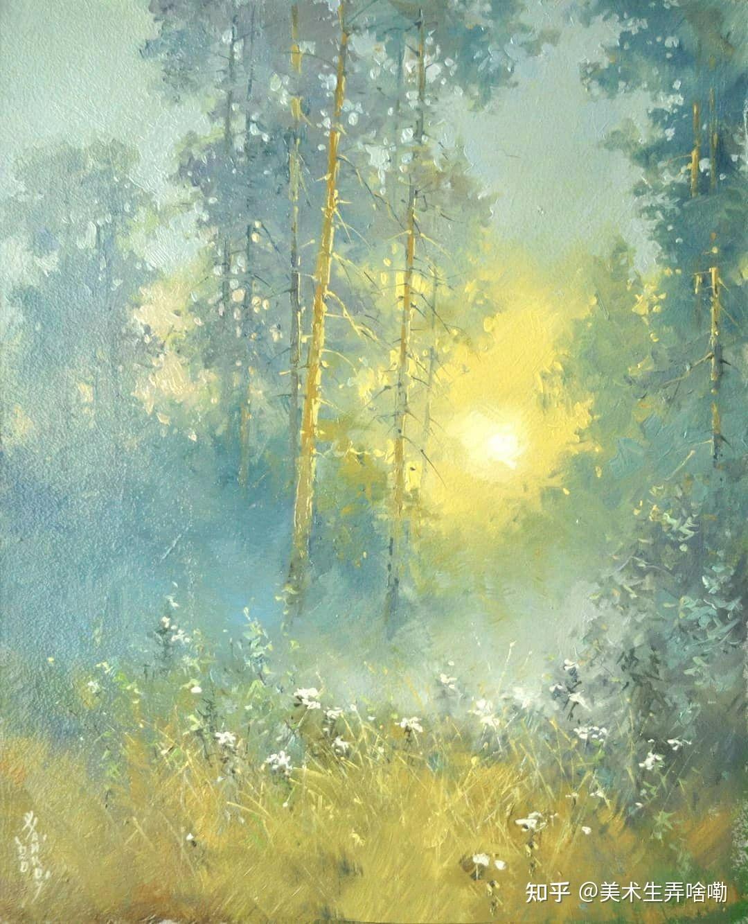 森林中的光影在色彩风景中运用的好也很重要