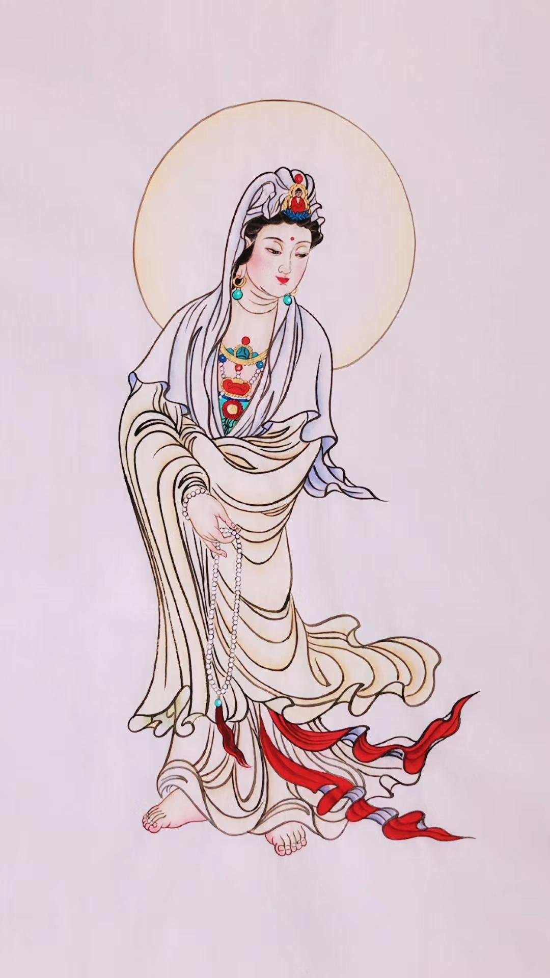 青年画家郝思思笔下的观音三十二法相