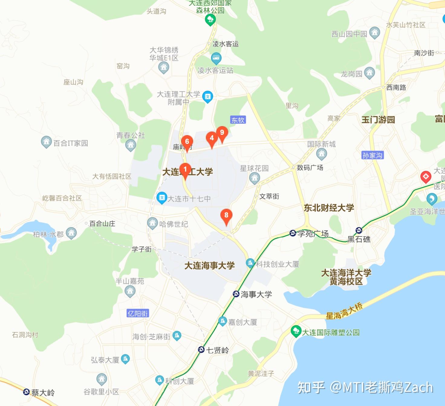 大连理工大学地图高清图片