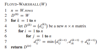 floyd-warshall 算法