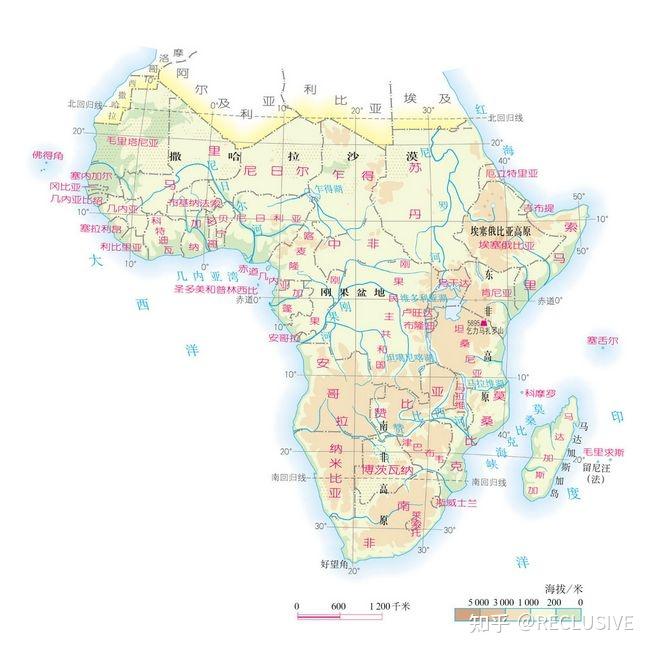 撒哈拉以南非洲政区图图片