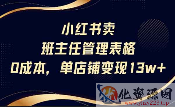 小红书卖班主任管理表格_wwz