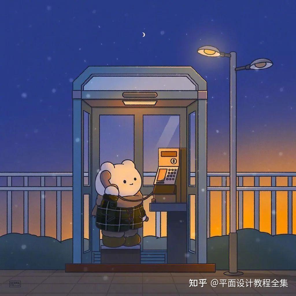 韩国插画师笔下超治愈舒适的插画作品