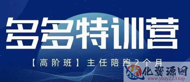 纪主任·5月最新多多特训营高阶班，玩法落地实操，多多全掌握