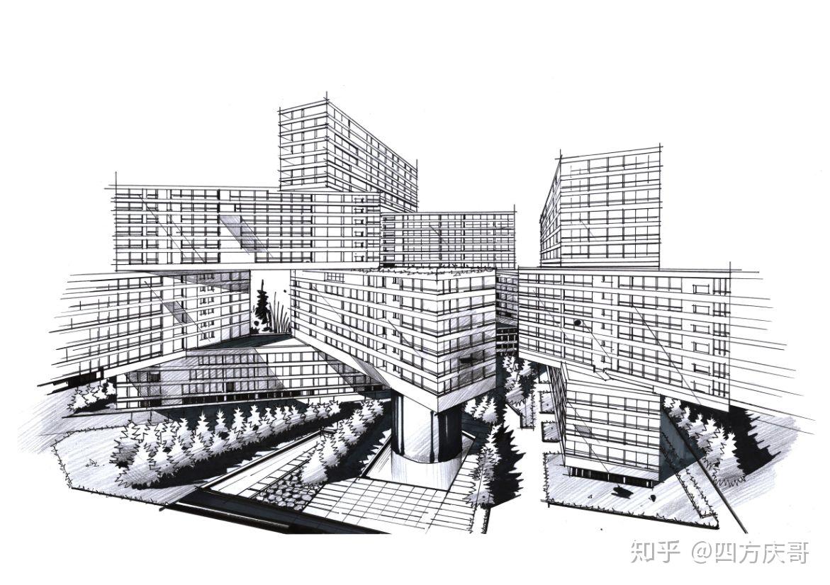 体块穿插的建筑