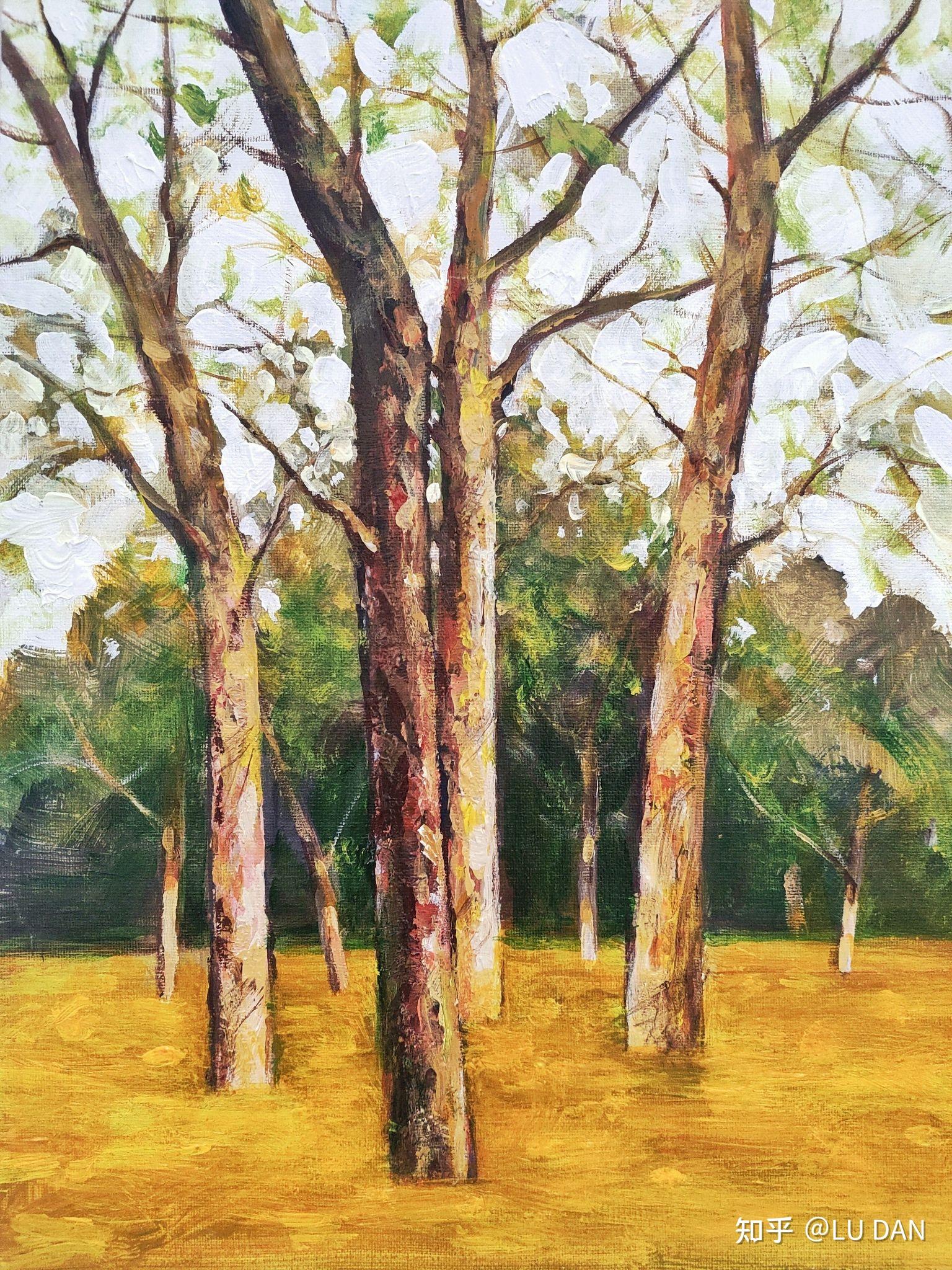 卢丹金色的秋天油画2021年30x40cm