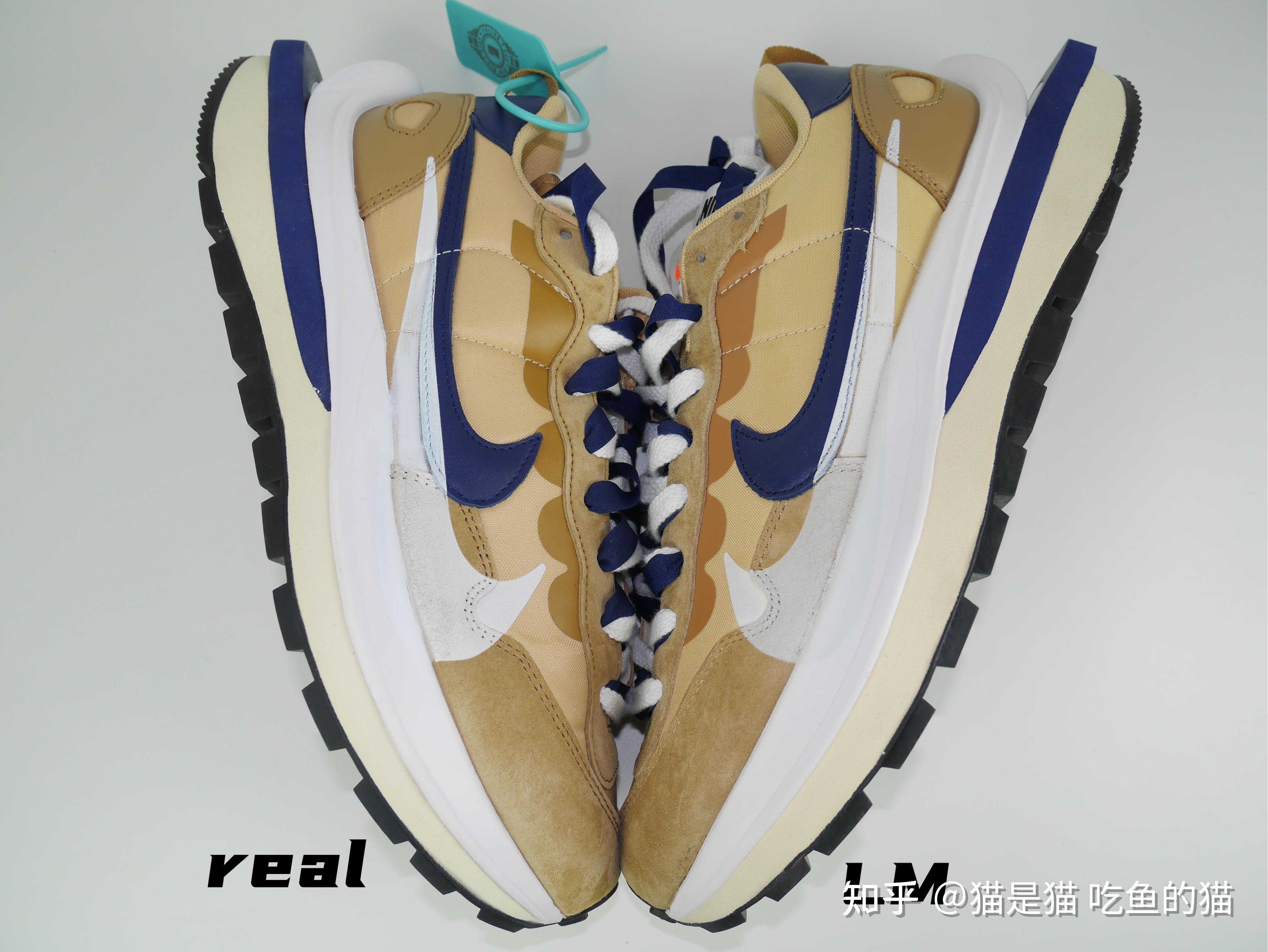 教你一眼辩真假,nike x sacai3.0卡其色真假对比! - 知乎