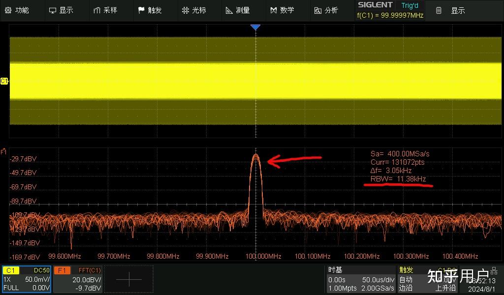 两路同频同幅信号叠加,为什么频谱仪的幅度一直在跳变?? - 知乎