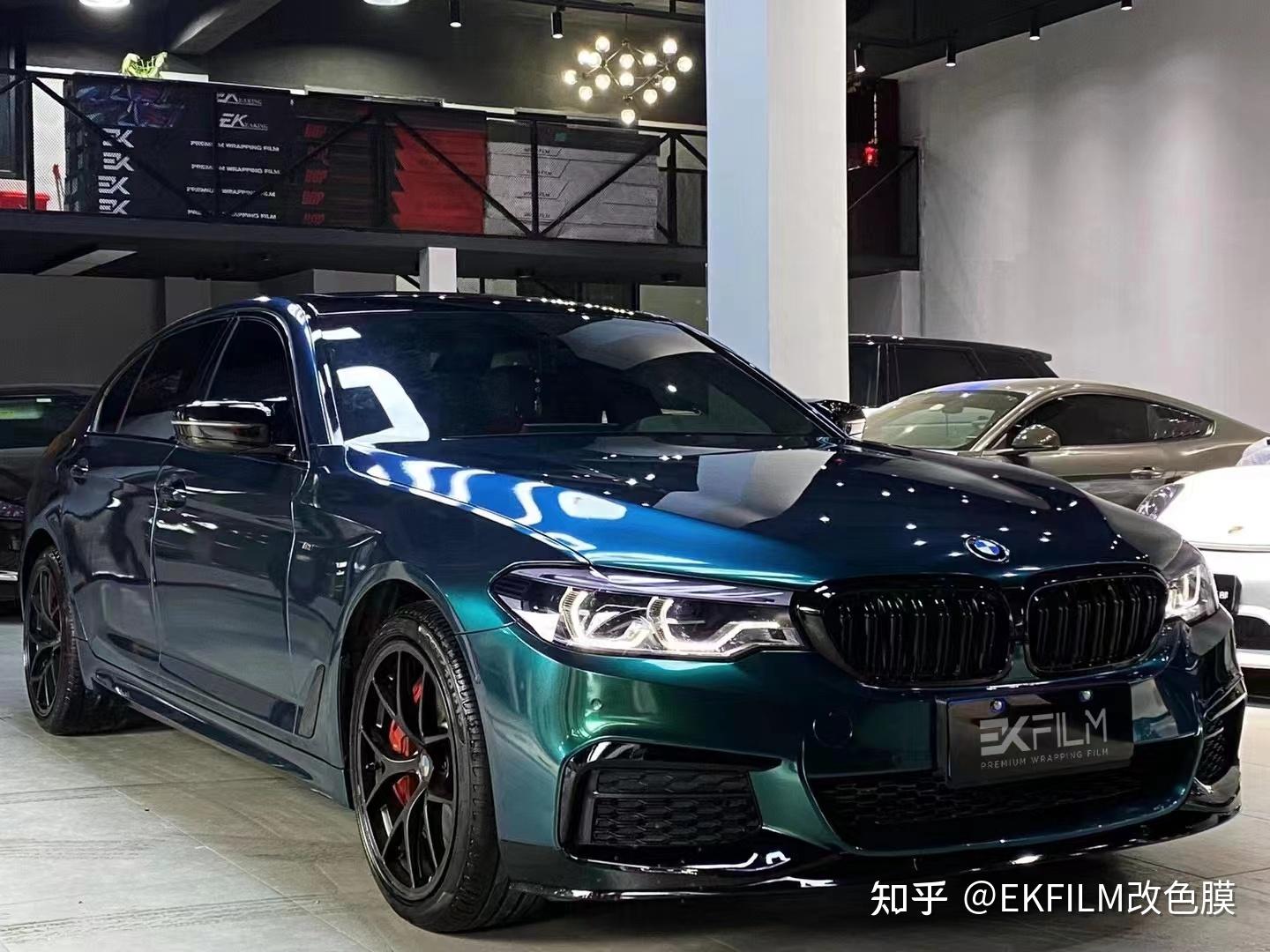 metal painting royal green#bmw5 宝马5系改色贴膜#钻石马丁绿#ek