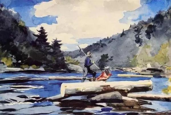 小川荒野 絵画の種類 水彩画 主題 風の荒野へ 作品寸法約68cm✕