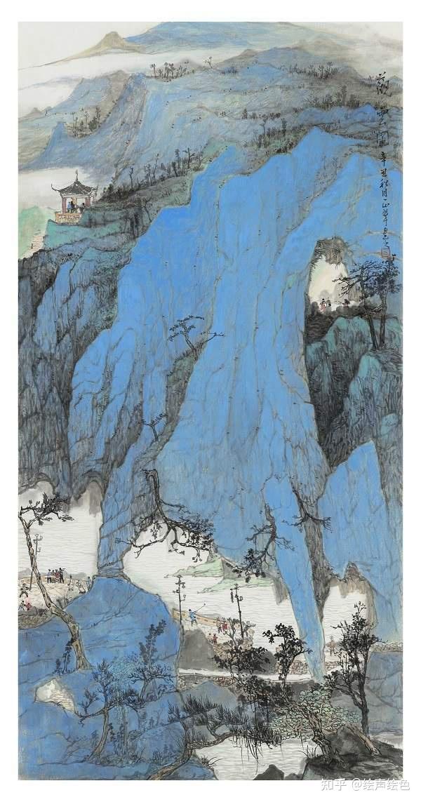 廖正华Ⅱ"世外桃源"青绿山水作品欣赏