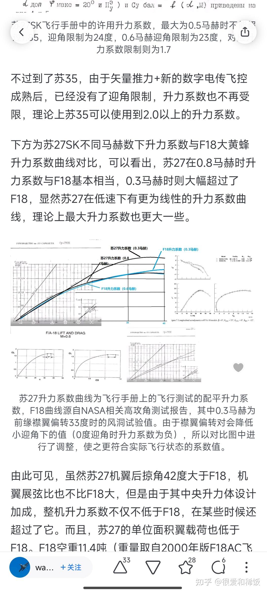 F18 vs 苏27升力系数 - 知乎