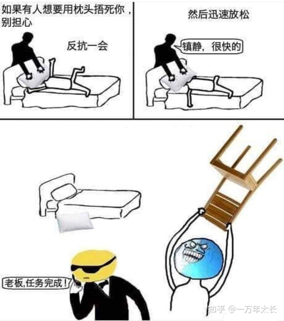 如果有人想要用枕头捂死你家里怕不是有皇位要继承这是不是打游戏时候