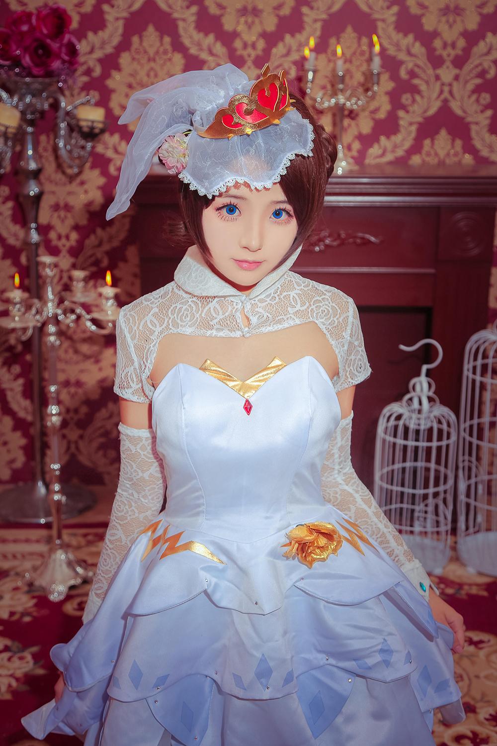 精选输游戏还被虐狗的人生王者荣耀周瑜小乔纯白花嫁cos