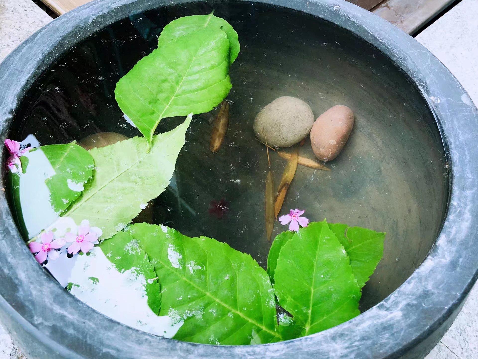 謙卑茶堂在石家莊植物園老院子美食村內.