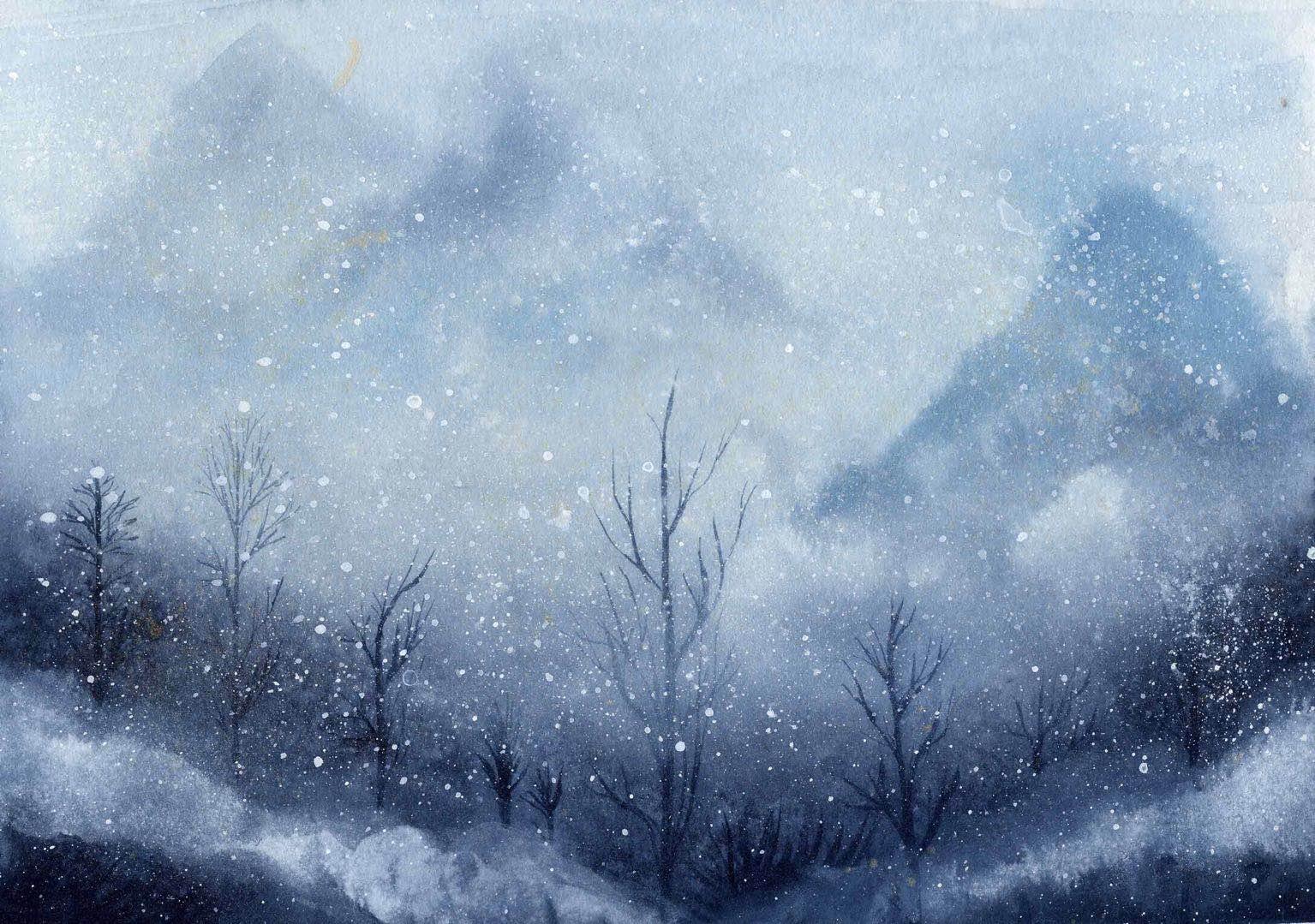 怎么用水彩画出雾的感觉?