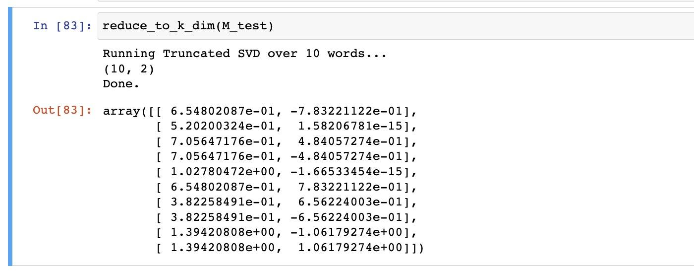 CS224n Assignment 1 Exploring Word Vectors 